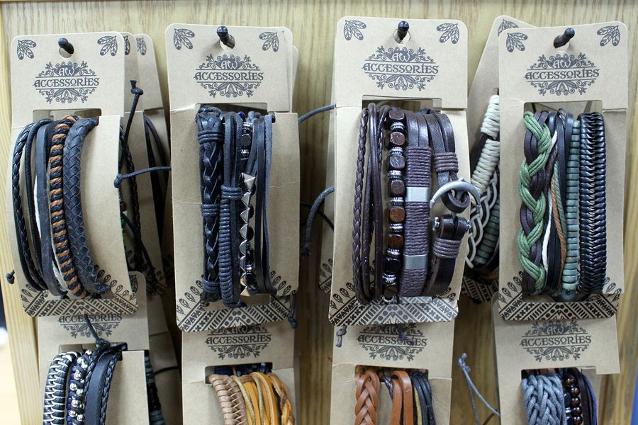 Set de Bracelet pour Homme - Vert & Naturel (assortis)