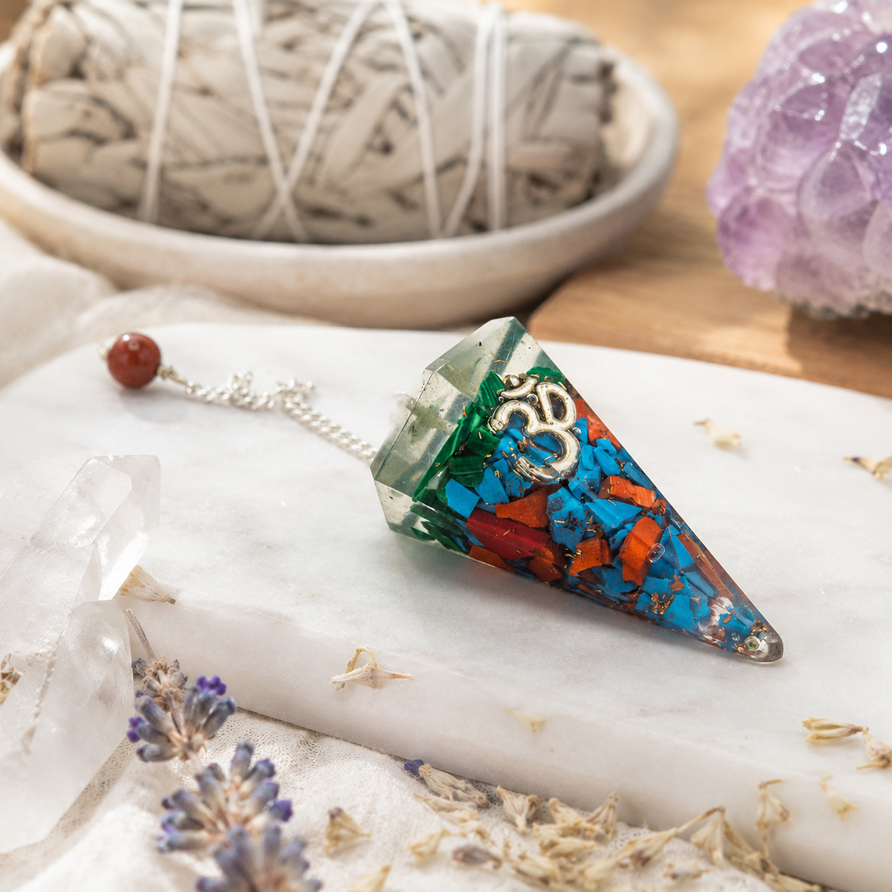 Orgonite Power Chakra Pendulums