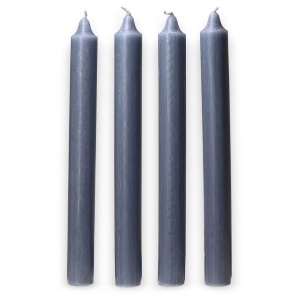 Velas de jantar de cor sólida a granel - azul-petróleo rústico - pacote com 100