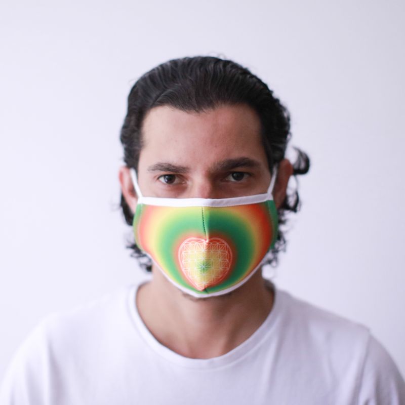 Masques Personnalisés en Tissu Adulte - Fleur de Vie