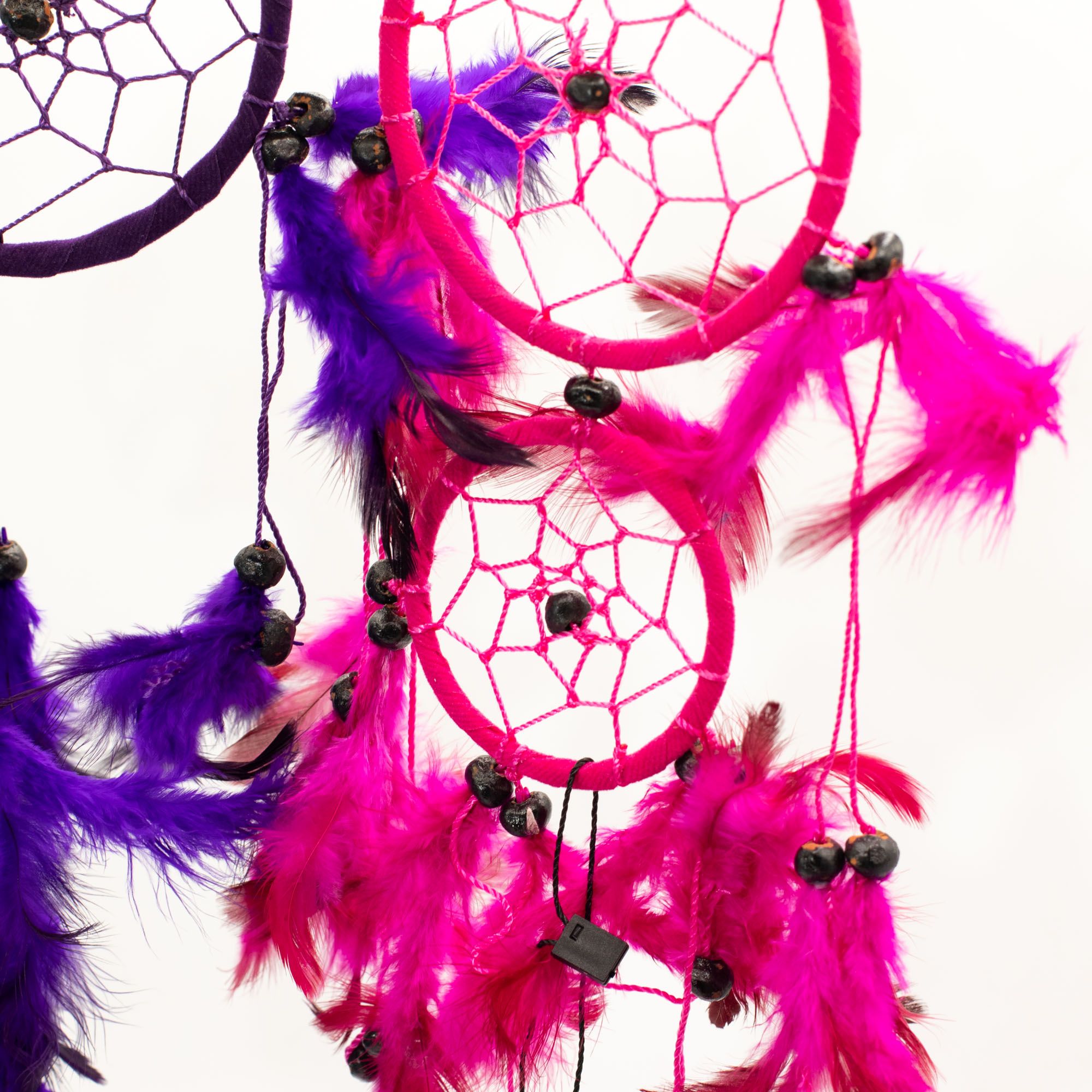 Bali Dreamcatchers - Medium Round - Turq/Pink/Purp