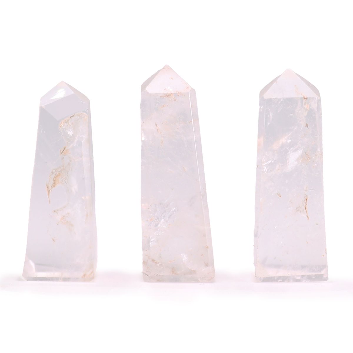 Pontas de obelisco de pedras preciosas, aprox. 5 cm - quartzo claro