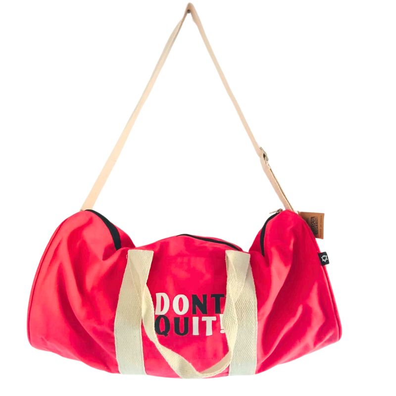 Sac de sport "Don't Quit"- Rose cerise