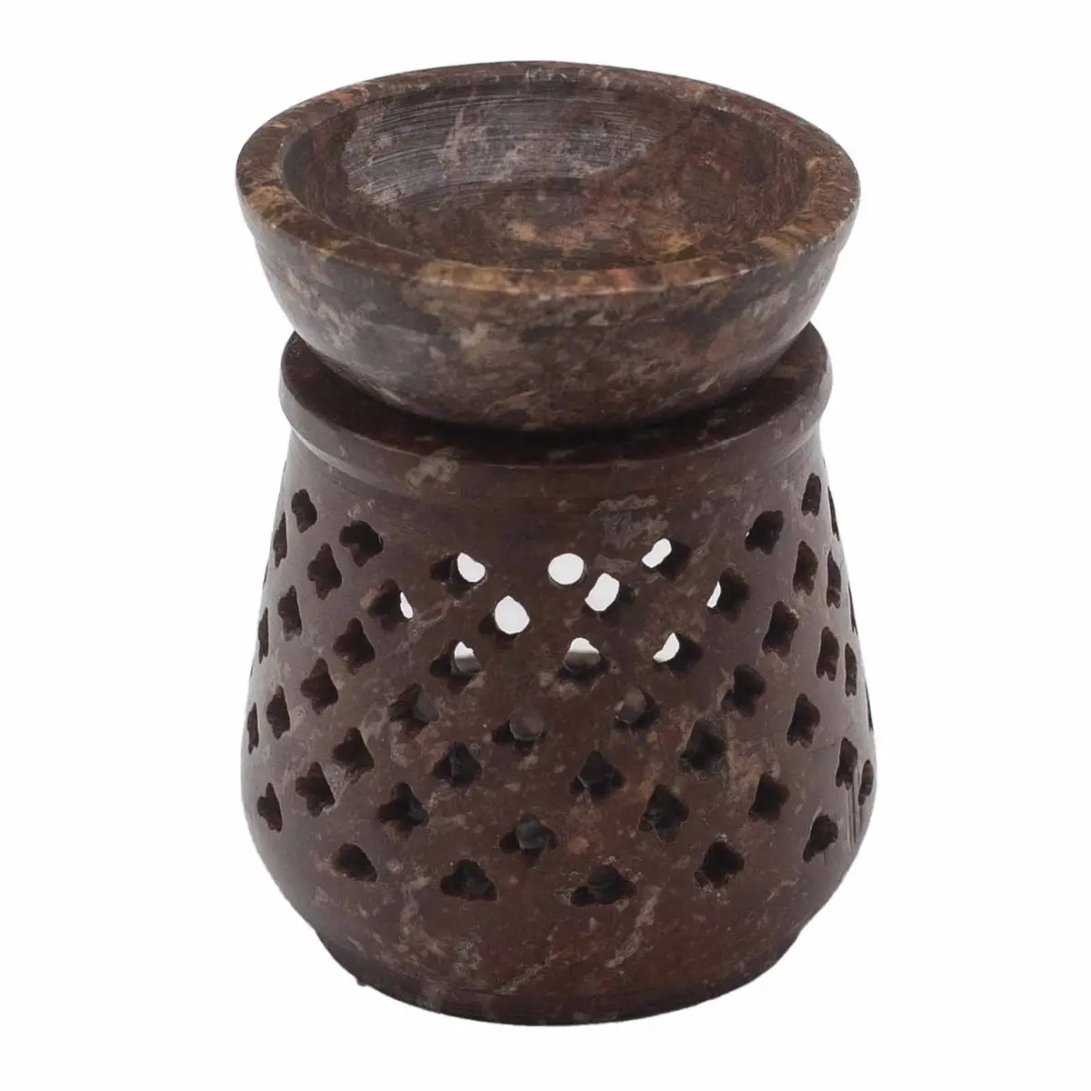 Small Soapstone Oil Burner 8cm - Classic — Incense Burners · GlowDuty apothecary