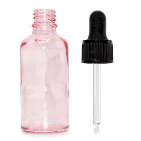100ml Sticlă Roz cu Pipetă - Cu Pipetă Neagră