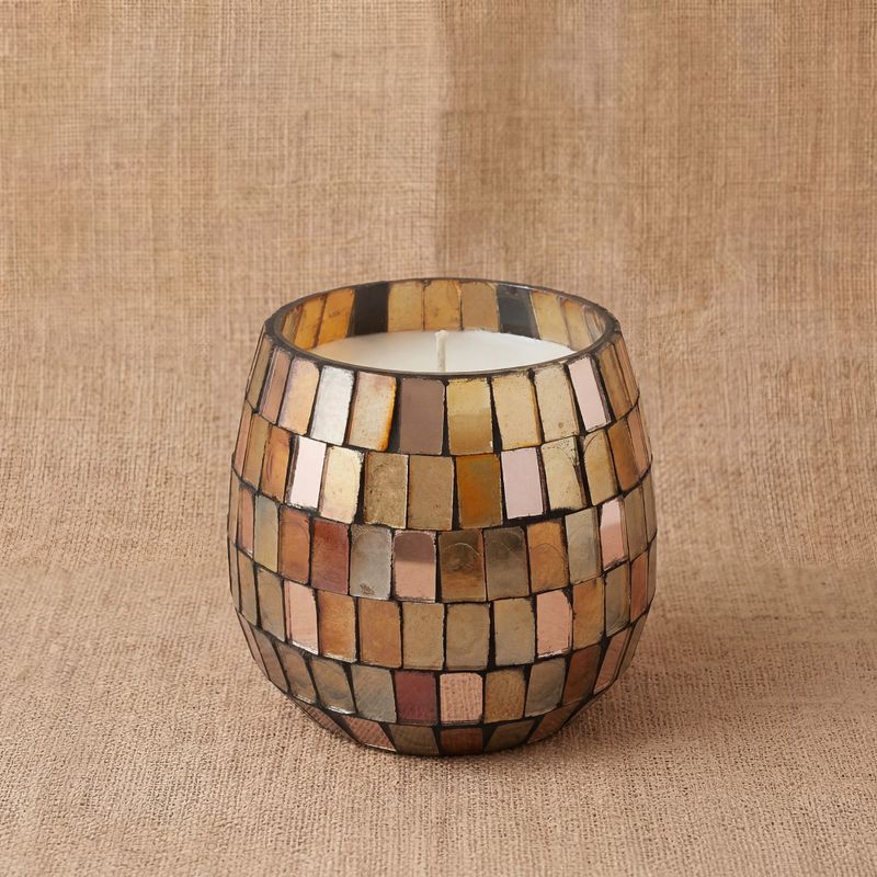 Litet Doftljus i Glasburk - Amber Mosaic