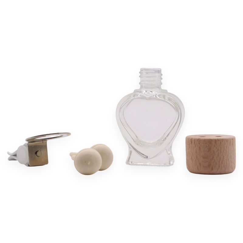 Clear- Car Diffuser Vent Attach Bottles - 8ml - (3 assorted designs x 4)
