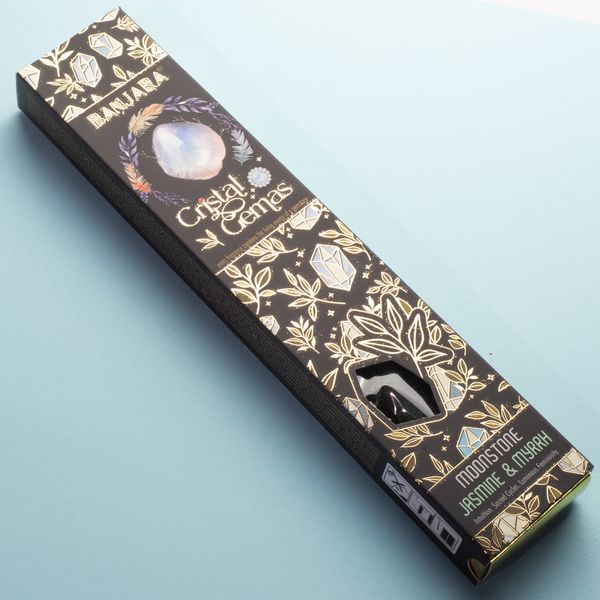 Banjara Cristal Gemmes - Pierre de lune Jasmin et Myrrhe