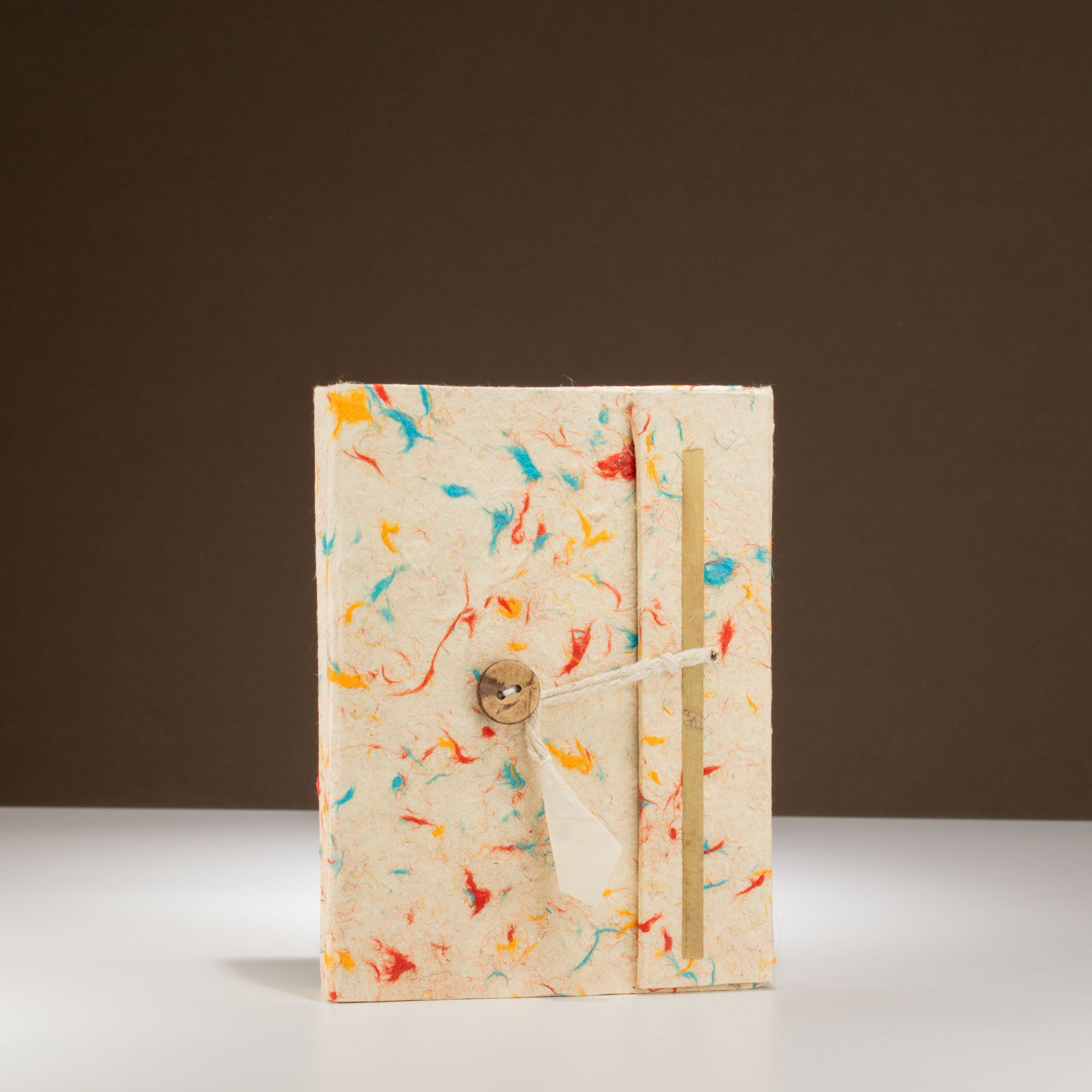 Med Lokta Blandade färger Bomullsanteckningsbok 15x12 cm) - 45 sidor