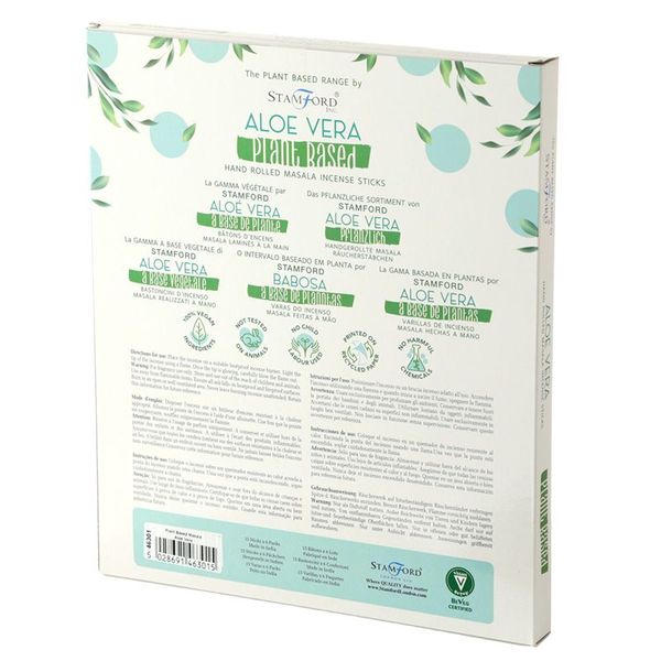 Pack de 6 bâtons d'encens Masala à base de plantes - Aloe Vera