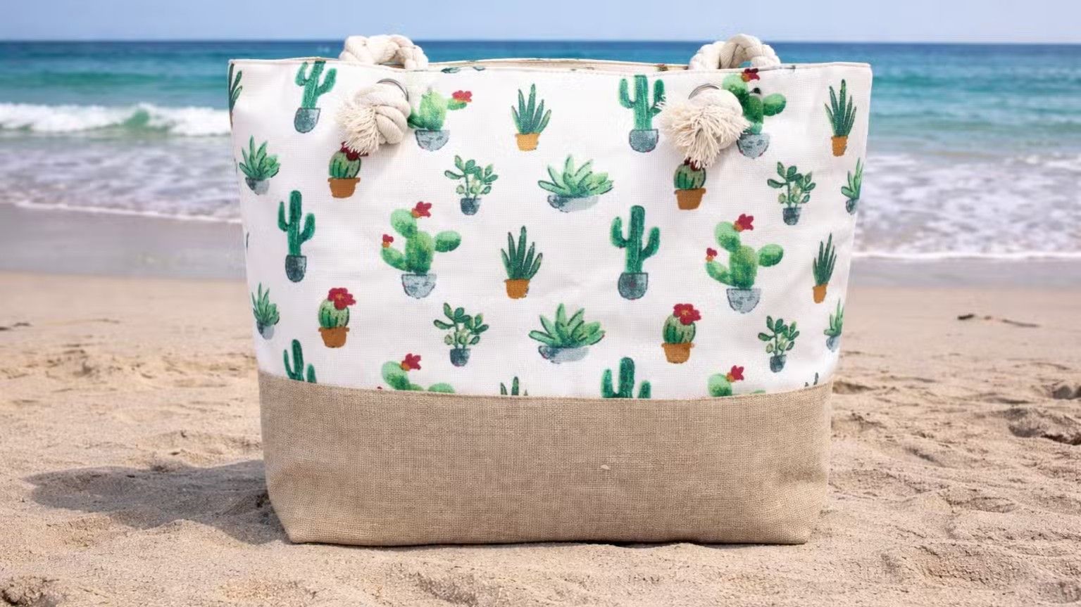 Bolso con asa de cuerda