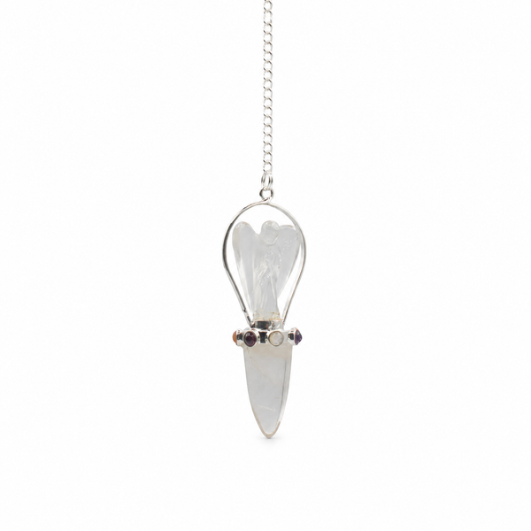 Celestial Guide - Two Piece Angel Pendulum - Chakra Band - Clear Quartz