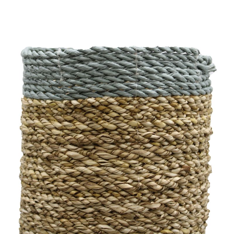 Ensemble Jonc de Mer & Raphia Abu-Abu - 2 Vases & 2 Bacs