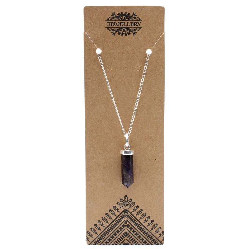 Gemstone Classic Point Pendant - Amethyst