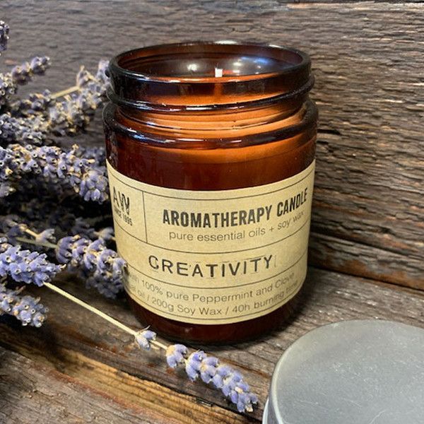Vela para aromaterapia - Criatividade