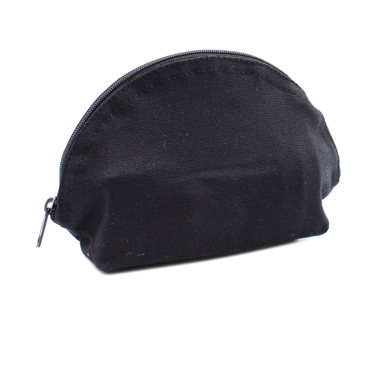 Necessaire de algodão preto 10 oz - bolsa em forma de lua