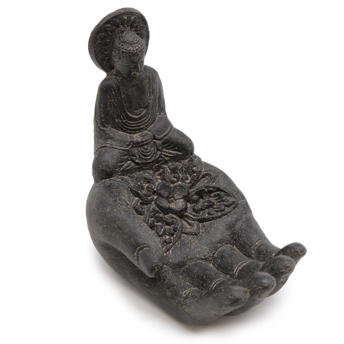 Queimador de incenso Buda e Mão (preto)