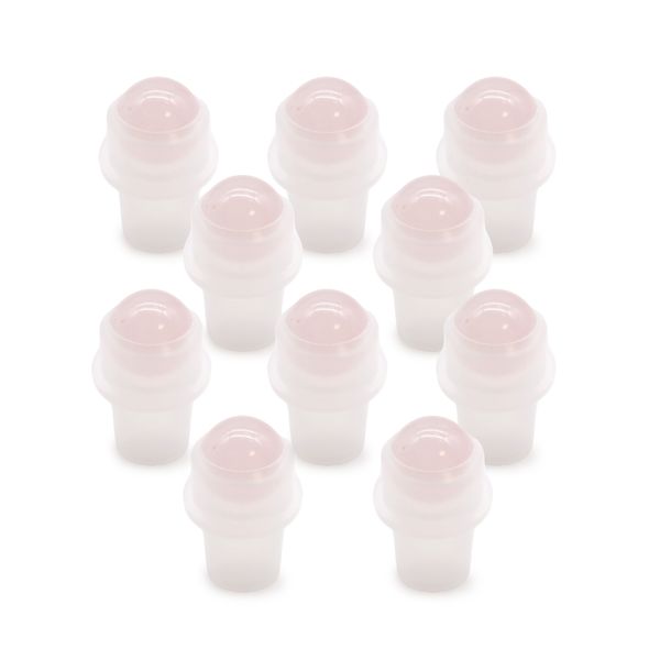 Ponta Roll-On de Pedra Preciosa para frasco de 5ml - Quartzo Rosa