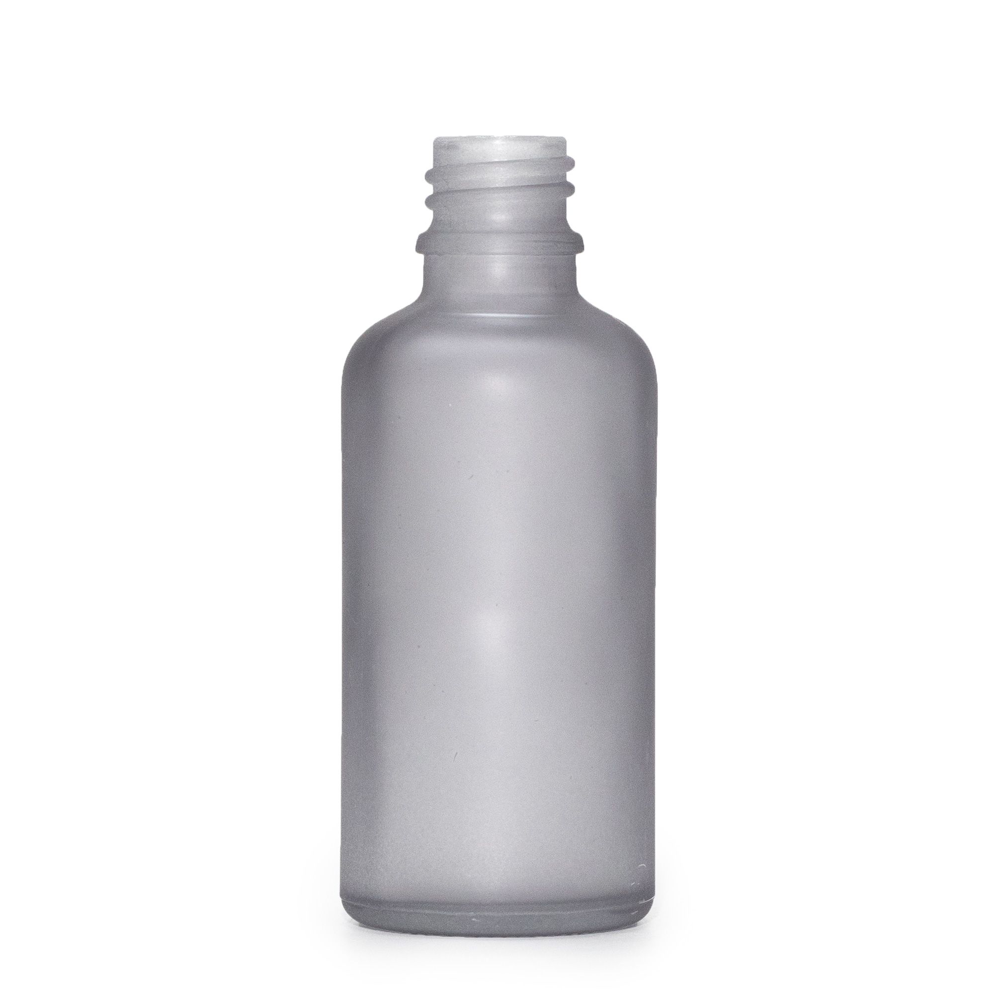 50ml матово сиво стъклено шише с капкомер - без капак