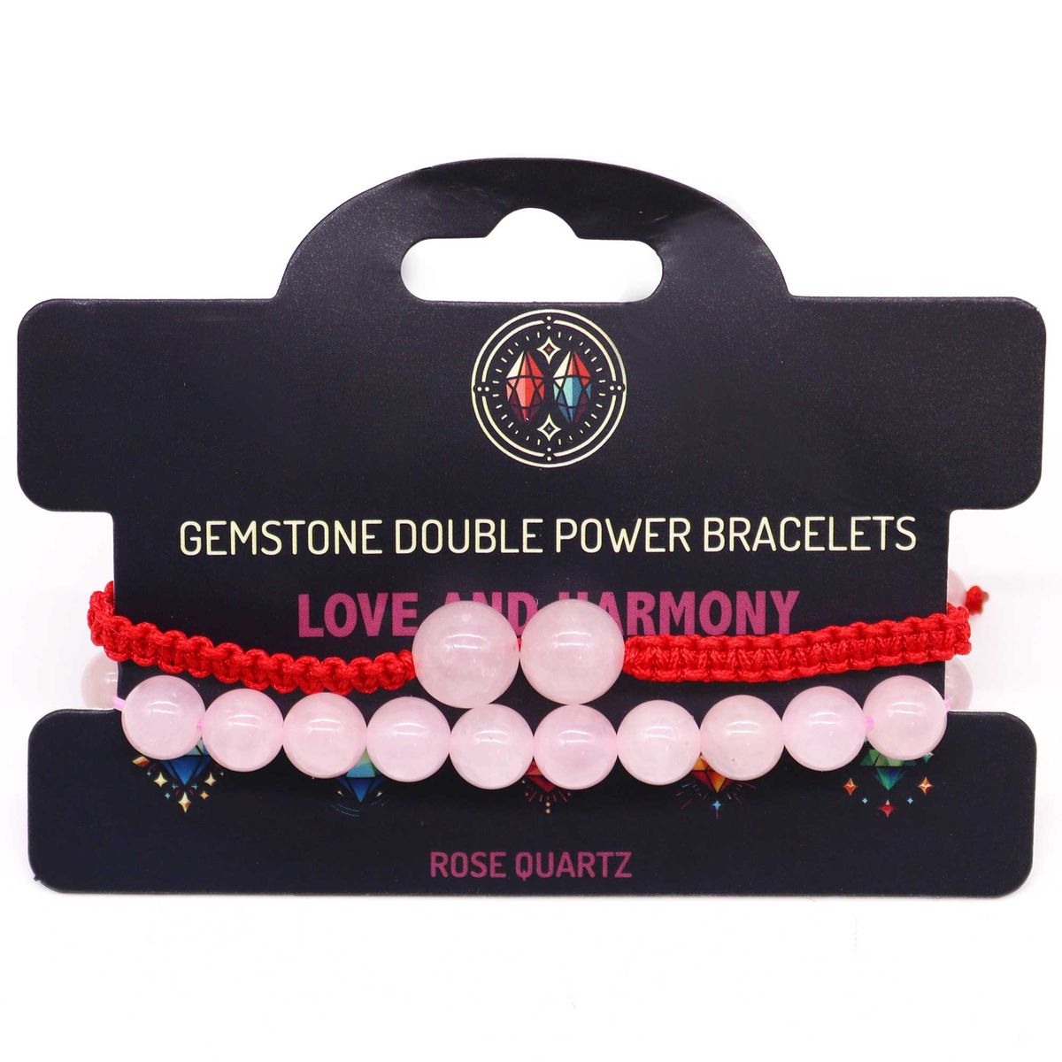 Pulseiras de Duplo Poder - Quartzo Rosa