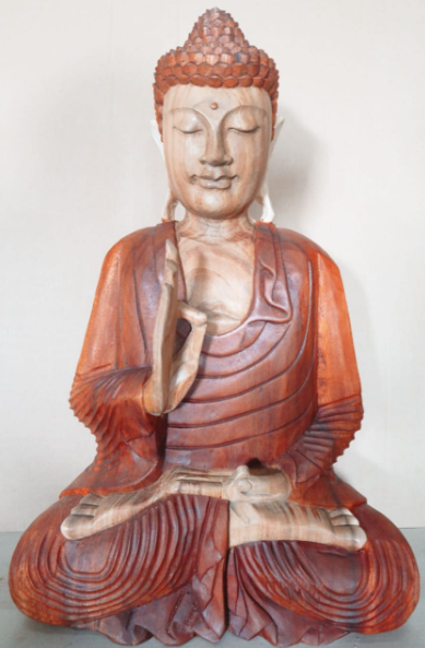 Statue Bouddha Sculptée Main - 60cm - Transmission
