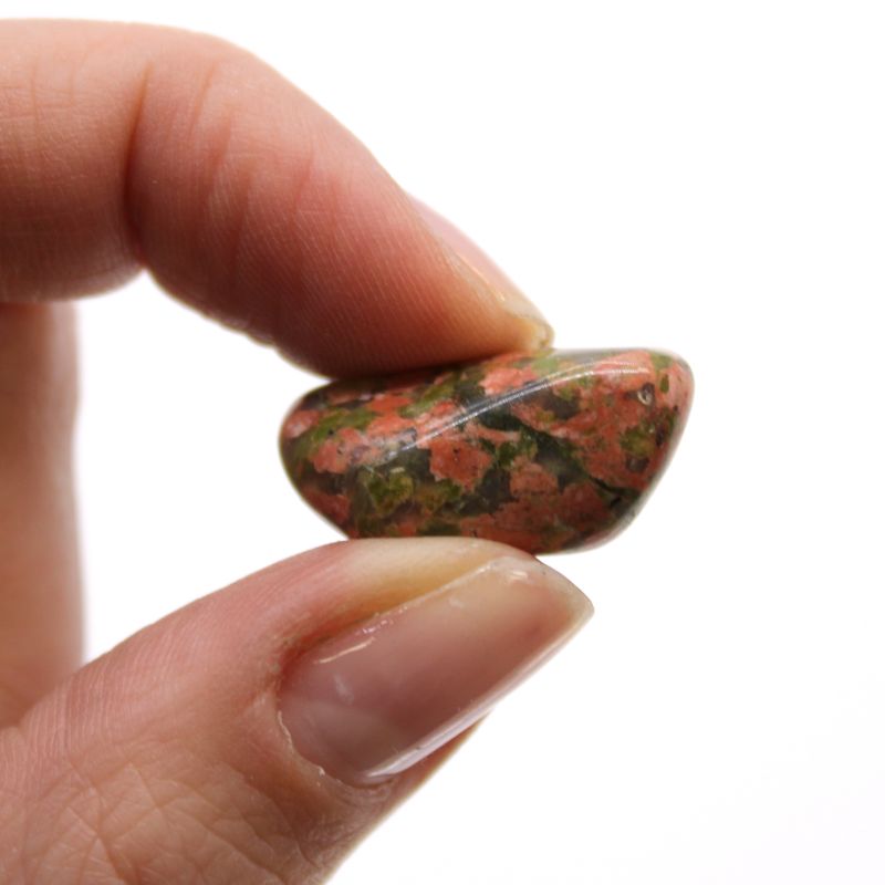 Малки Африкански Полирани Камъни - Unakite