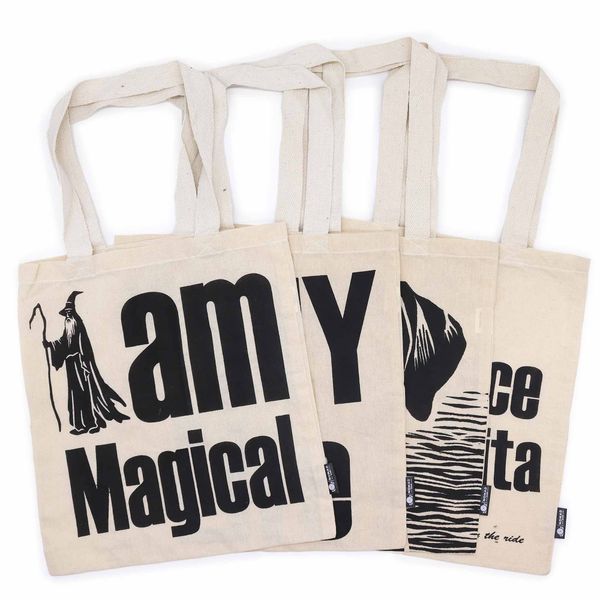 Iconic Basic Tote Bag - Assorted Carton (Mix of 10 designs) - Natural 4oz