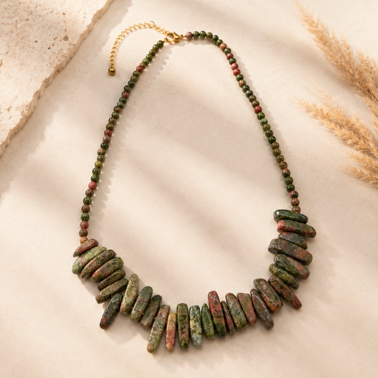 Lange Edelsteen Ketting