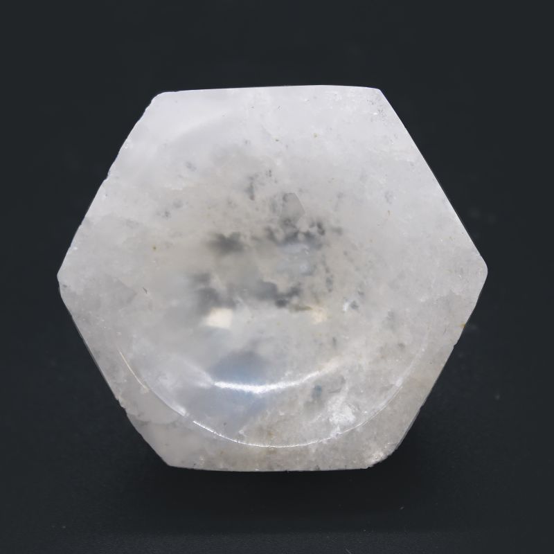 Bol hexagonal en sélénite - 6 cm