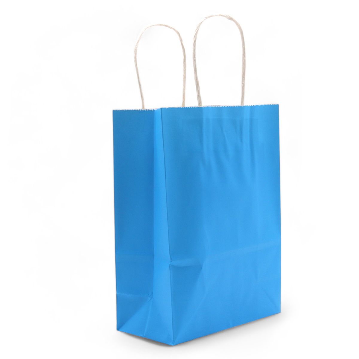 Saco de papel grande com alça (26x32x12 cm) - Azul (130 g)