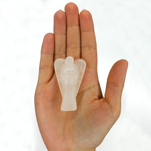 Angel de Piedras Preciosas Tallado a mano - Cuarzo de Roca