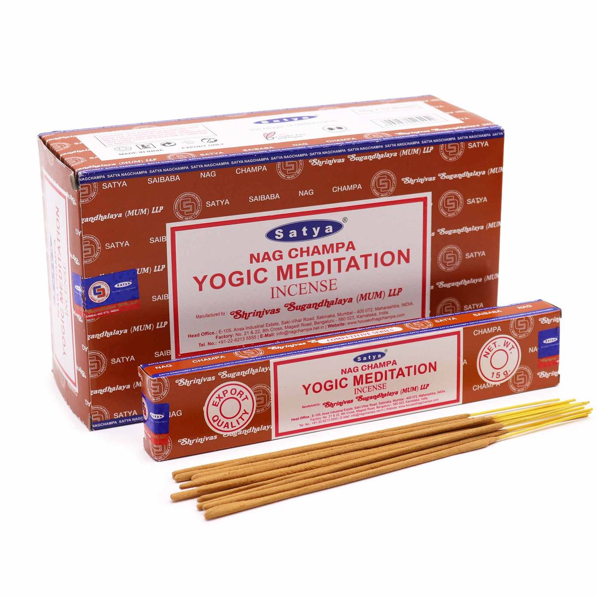 Bastões de incenso Satya 15 g - Meditação Yóguica