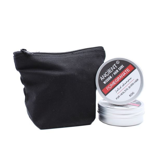 Чорна Косметичка  з Натуральної Бавовни 10 oz - Міні-мішечок