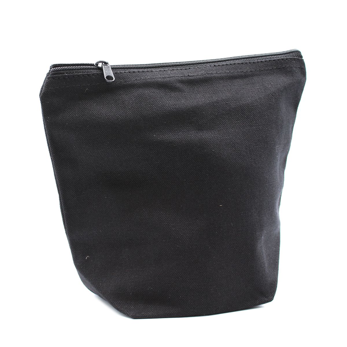 Necessaire de algodão preto 10 oz - bolsa média