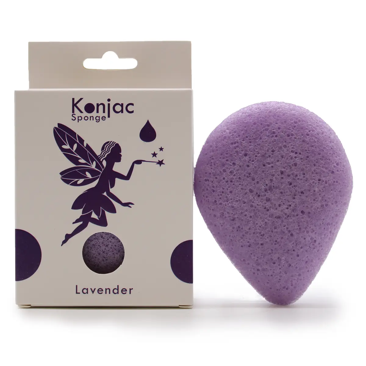Teardrop Konjac Sponge - Lavender - Calming — Body · GlowDuty apothecary