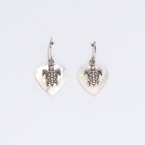 Shell & Silver Earrings - Sea Turtle - MOP