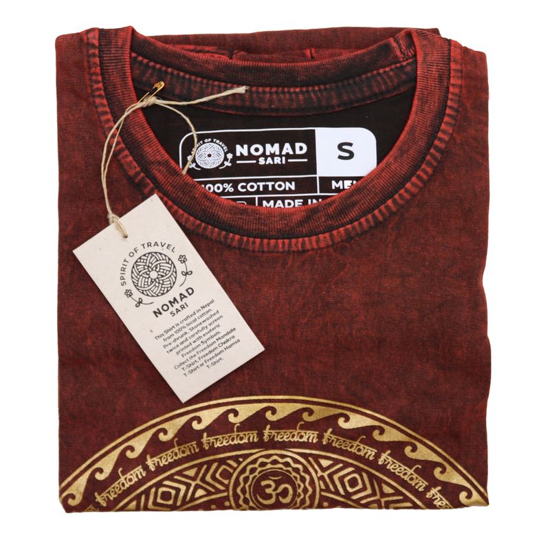 T-shirt Délavé - Chakra - Bourgogne