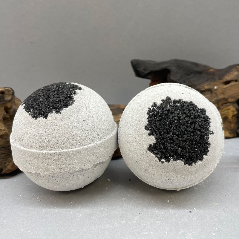 Bombes de Bain au Charbon de Bois - Sel de Mer et Mousse