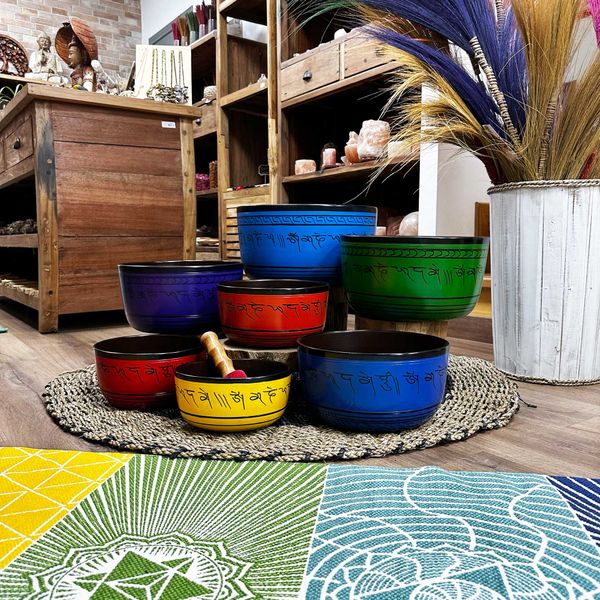 Set Chakra Mare de Șapte Vase Cântătoare (19,5-35 cm)