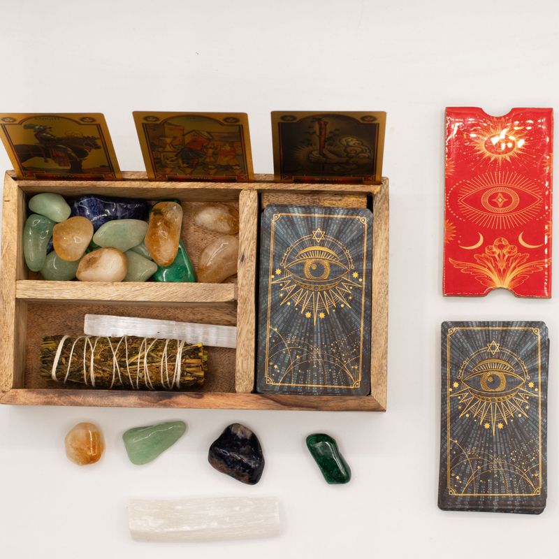 Three Section Card Box with Card Holder