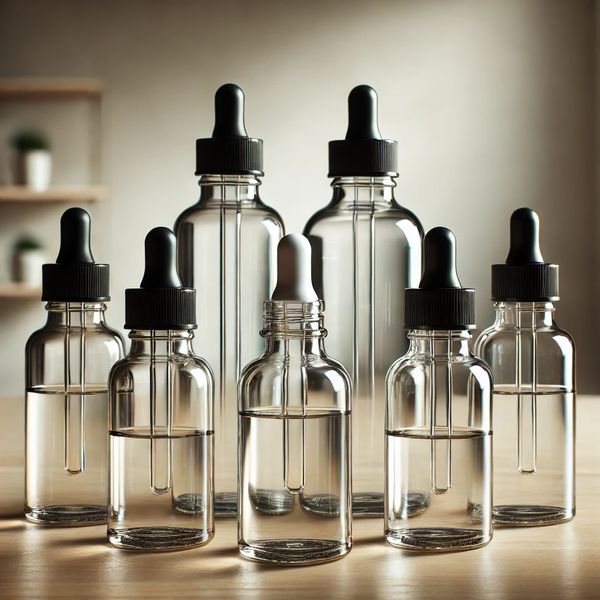 Bouteilles Compte-gouttes en Verre Transparent - 5 ml à 100 ml
