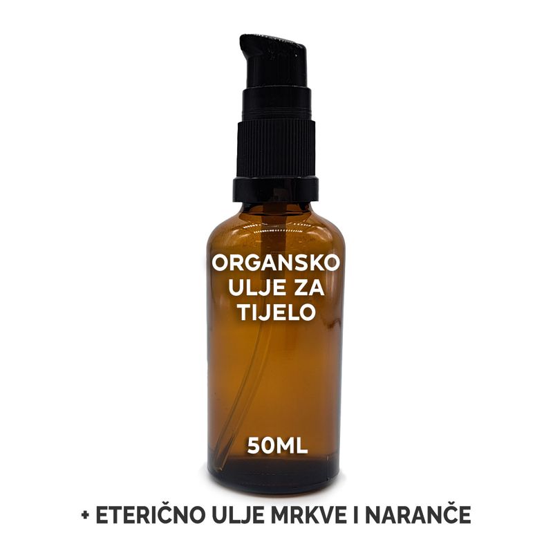 Huile Corporelle Bio 50ml - Carotte & Orange - Sans étiquette