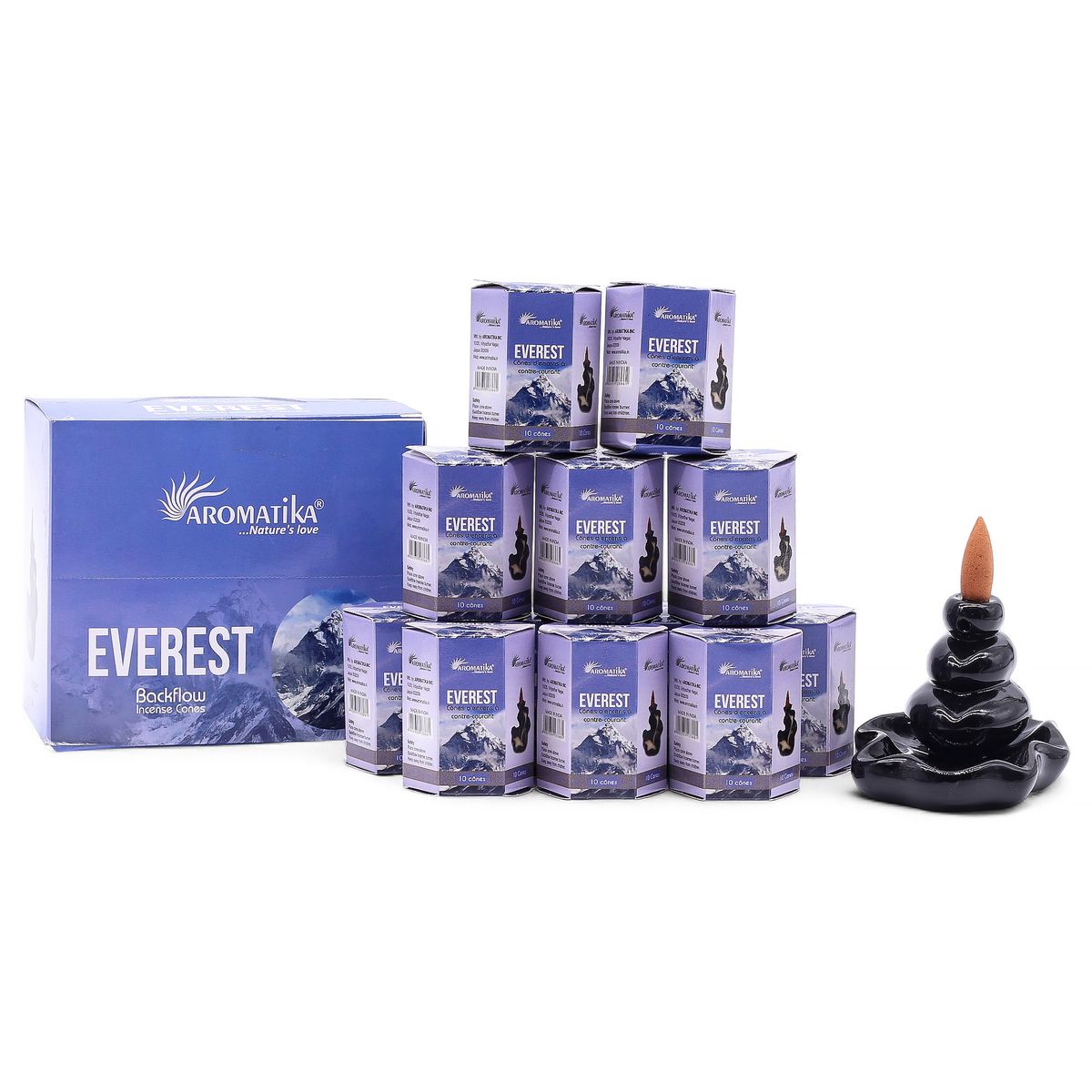 Pacote de 10 incensos Masala Refluxo - Everest