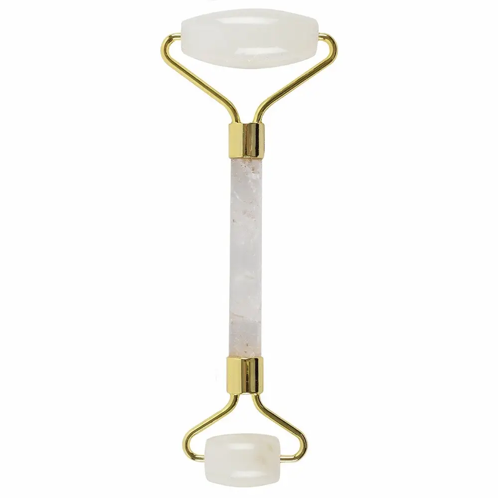 Gemstone Face Roller - Rock Quartz — Crystals · GlowDuty apothecary