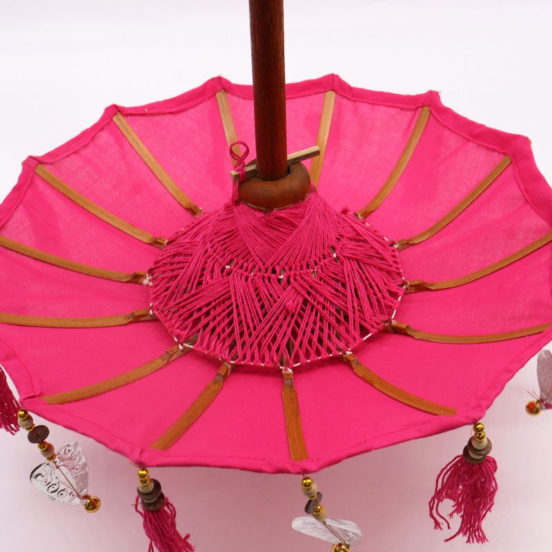 Décoration Maison - Parasol Bali  - Coton - Rose - 40cm