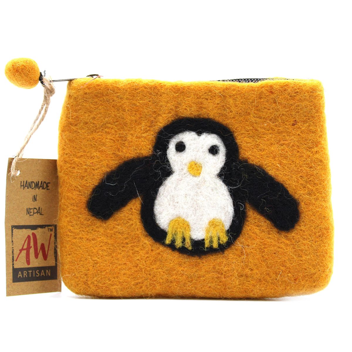 Estojo de feltro natural (sortido) - Pinguim Bonito