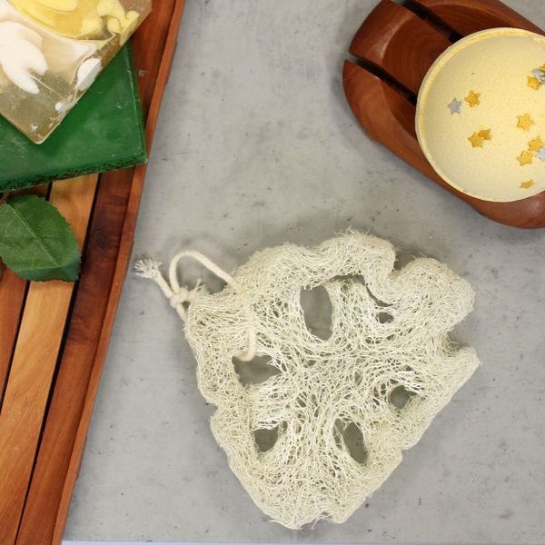Loofah de Luxe Égyptien avec Ficelle en Coton - Non Compressé - 2 cm