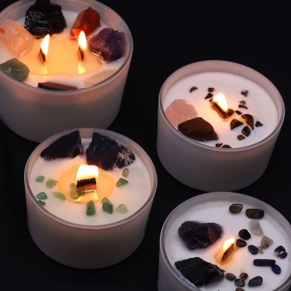 Pack Inicial de Velas com Gemas 7 Chakras
