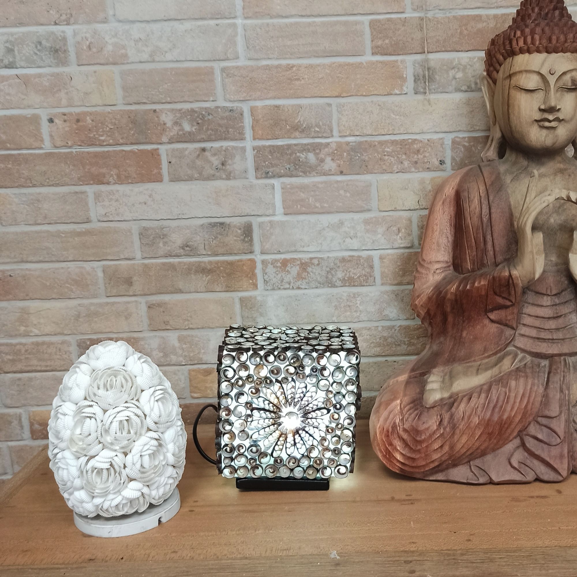 Boho Sea Shell Lamp - Rose Oval - 15cm (UK)