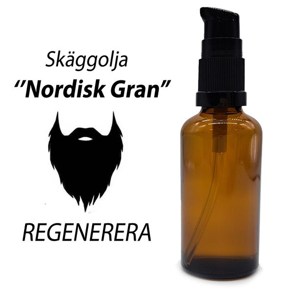 50ml Skäggoljor - Nordisk Gran - Utan Etikett